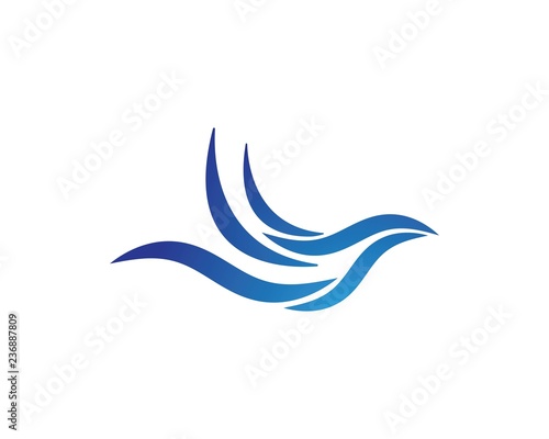 Water Wave symbol and icon Logo Template