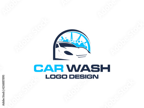 Car wash logo vector inspiration
