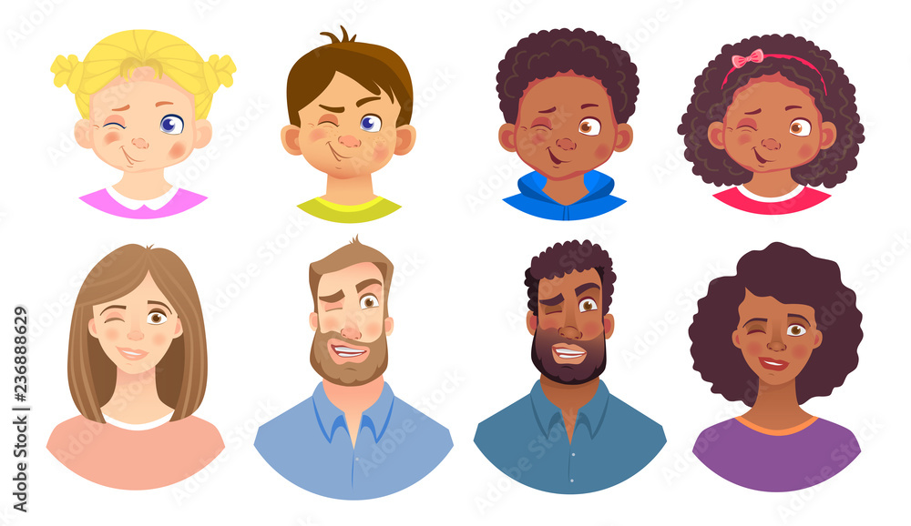 emotions of human face set emotions of human face set