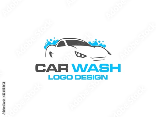 Car wash logo vector inspiration