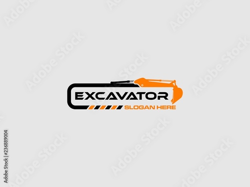 logo excavator design inspiration. can be for logos of real estate, construction, industry and others
