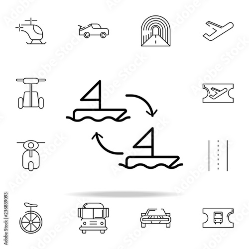 change of sails icon. transportation icons universal set for web and mobile