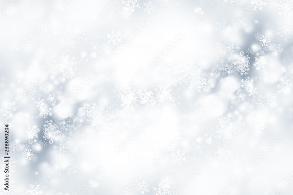 white snow blur abstract background. bokeh Christmas blurred beautiful shiny Christmas lights