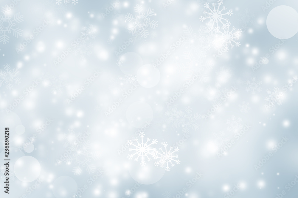 white snow blur abstract background. bokeh Christmas blurred beautiful shiny Christmas lights