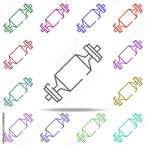 bar, deadlift icon. Elements of gym in multi color style icons. Simple icon for websites, web design, mobile app, info graphics