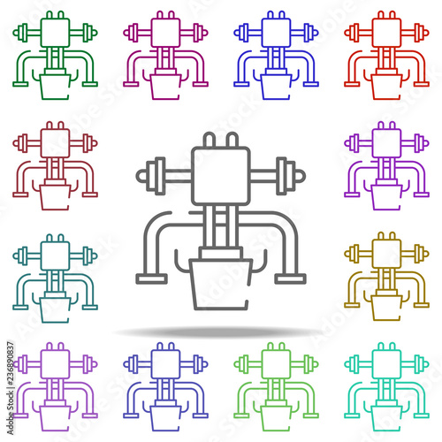leg, press icon. Elements of gym in multi color style icons. Simple icon for websites, web design, mobile app, info graphics