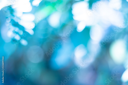 blue blurred abstract background. Christmas lights.