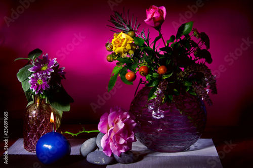 Fiore - bouquet - vasi - rosa - floreale - amore - natura - bellezza - decorazione - colorato