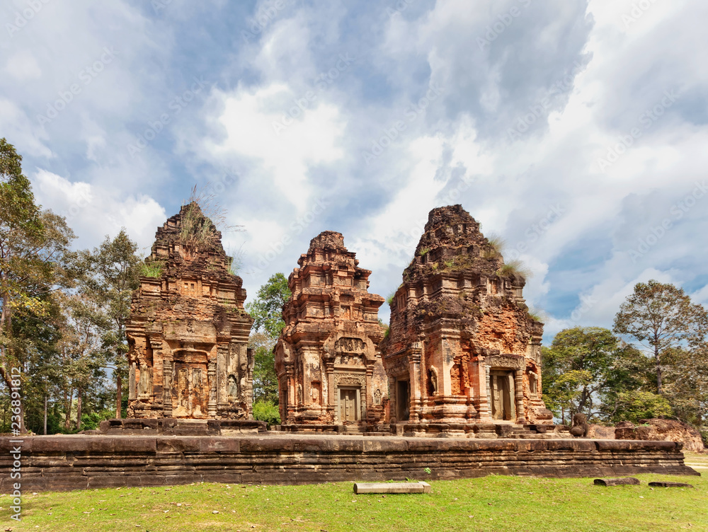 Ancient buddhist khmer temple in Angkor Wat complex