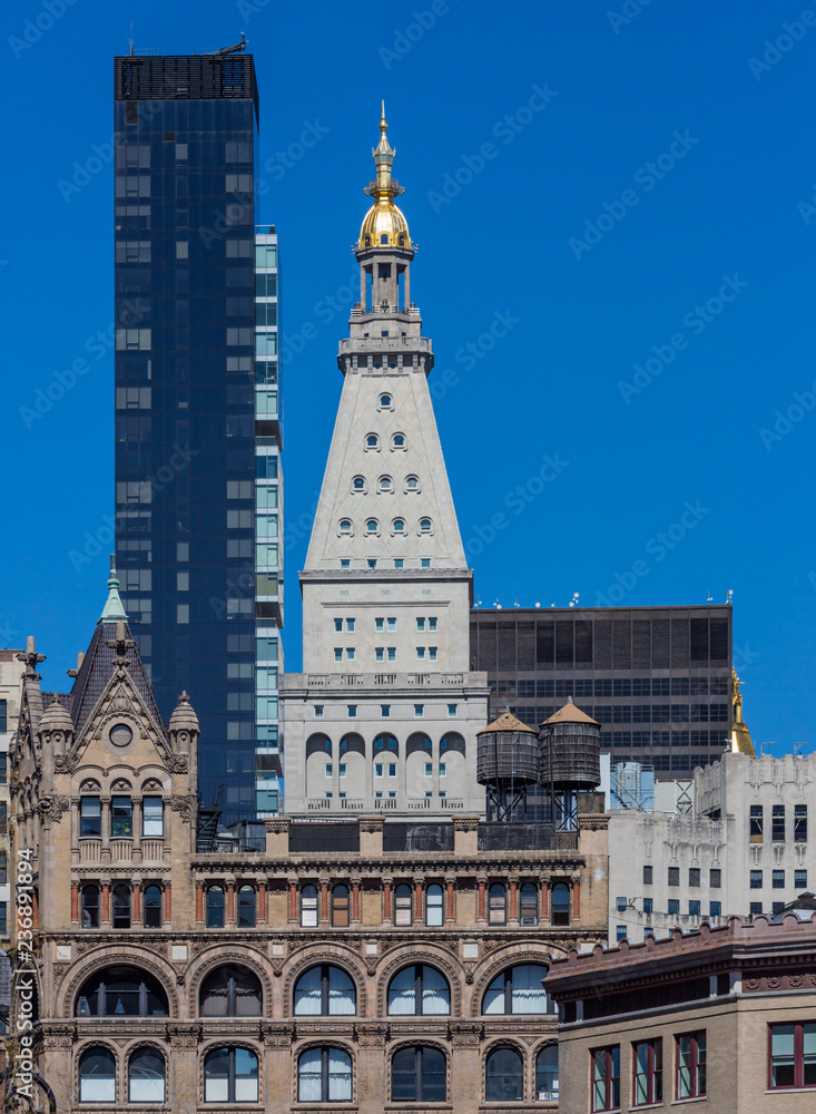 towers rooftop aUnion Square  Manhattan Landmarks in New York City USA