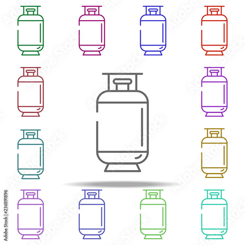 cooking gas, gas cylinder icon. Elements of water, boiler, thermos, gas, solar in multi color style icons. Simple icon for websites, web design, mobile app, info graphics