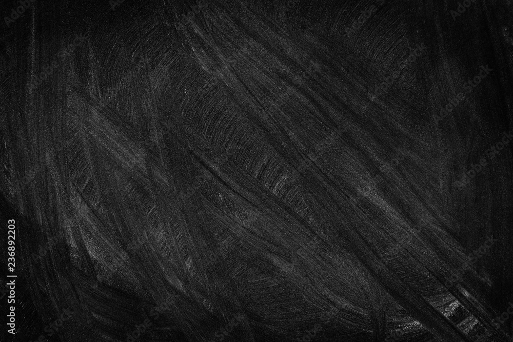 Fototapeta premium Chalkboard texture background. blackboard wall backdrop wallpaper, dark tone.