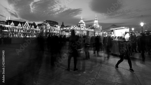 Canvas Print Shanghai (Bund) at night