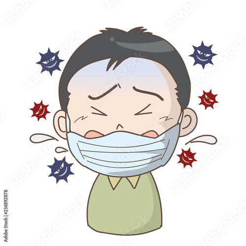 インフルエンザ・風邪〈マスク男の子〉