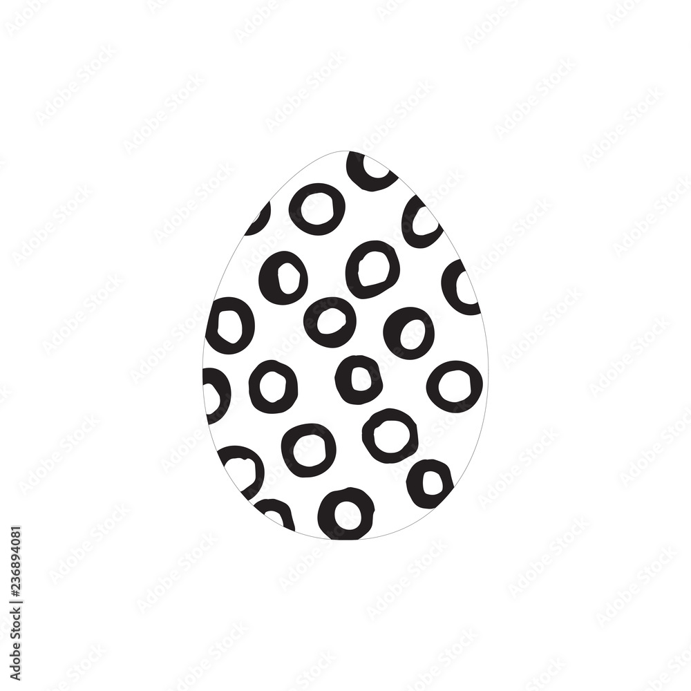 Hand drawn ink eggs for Easter greeting card, vintage design Hand drawn ink eggs for Easter greeting card, vintage design