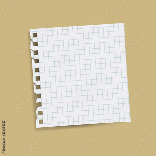 Blank square grid reminder note vector