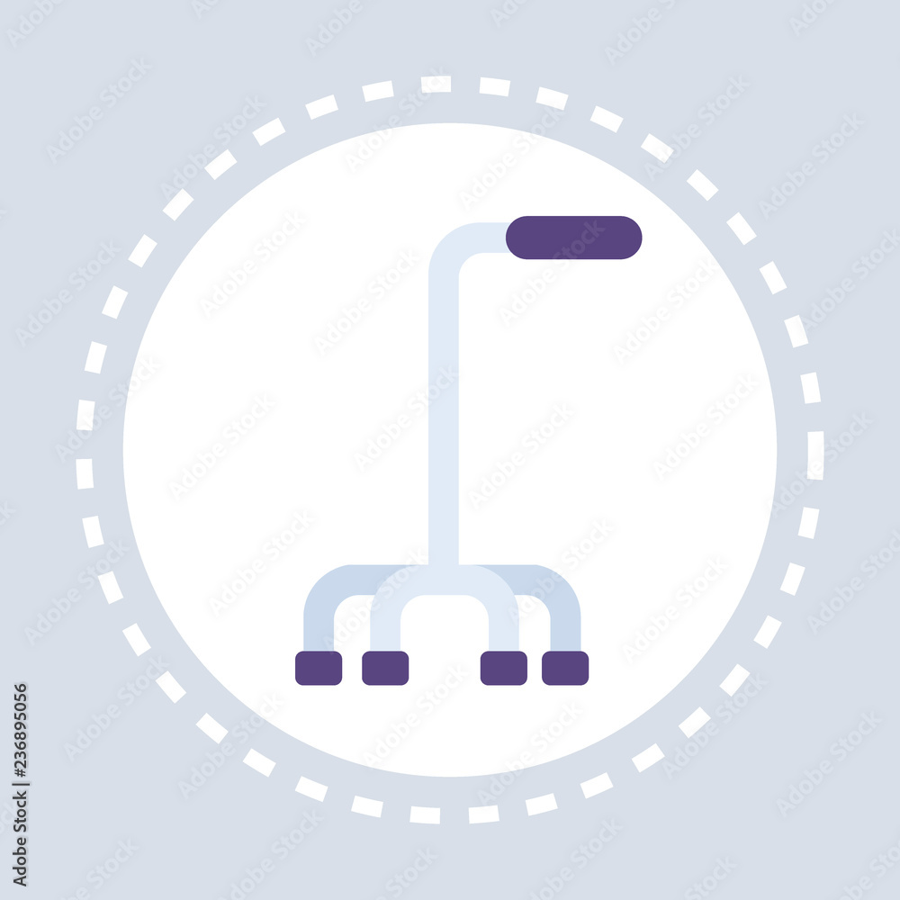 Fototapeta premium orthopedic walking stick icon healthcare medical service logo medicine and health symbol concept flat