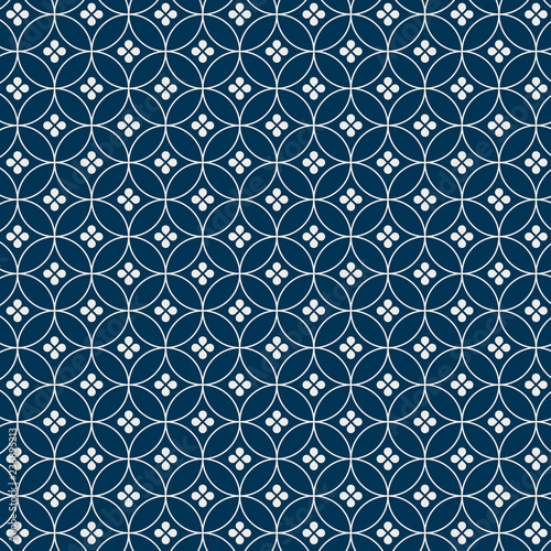 Seamless Japanese pattern with seven jewels (Shippou) motif vector
