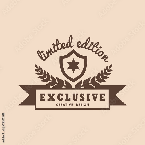 Exclusive limited edition badge vector