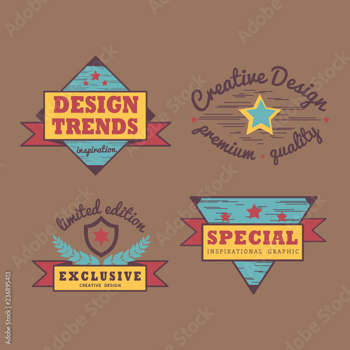 Premium quality badge vector set