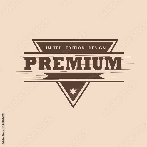 Premium quality badge design vector