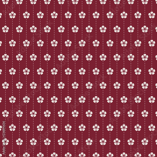 Seamless Japanese pattern with plum blossom motif vector