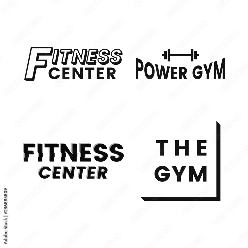 Obraz premium Set of fitness club logo vectors
