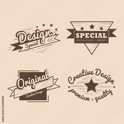 Premium quality badge vector set