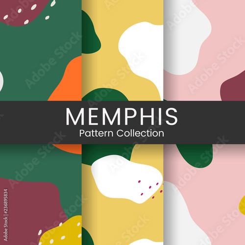 Colorful Memphis pattern design vector