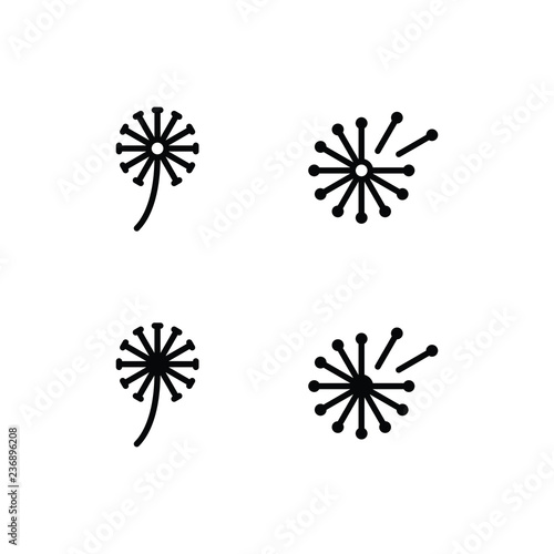 Dandelion Icon Logo Vector Symbol