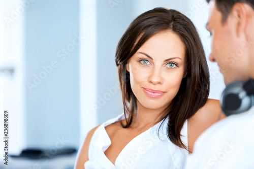 Beautiful woman portrait indoors Free Download Beautiful woman portrait indoors - GFXLoad