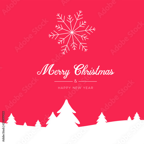 Merry christmas and happy new year. Greeting card and poster design. Gift card. Sale voucher, Gift Box. Web banner. Holiday present set. Vector, Illustration.