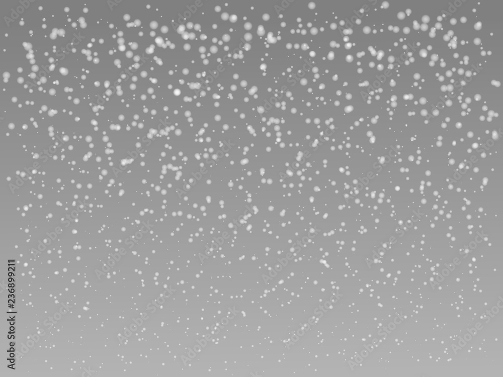 Snowflakes falling from the sky in foggy weather on snowy road at day vector illustration Snowflakes falling from the sky in foggy weather on snowy road at day vector illustration