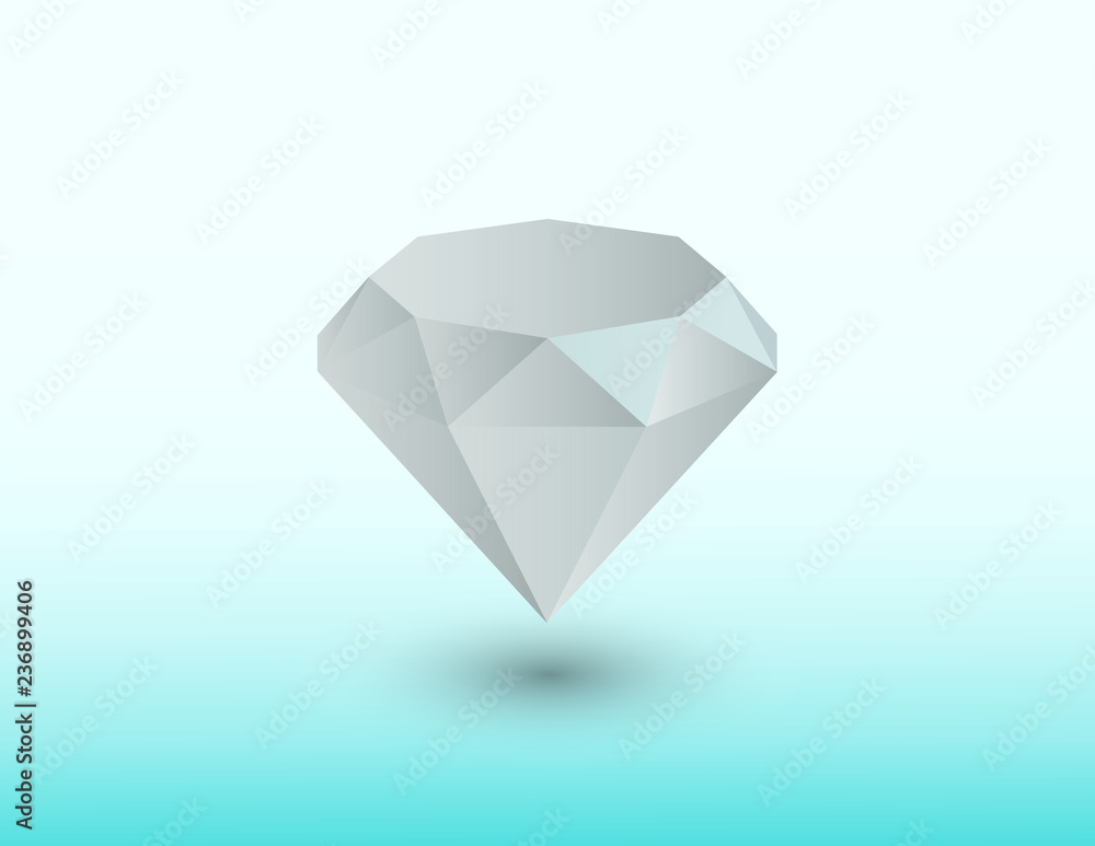 A white shiny valuable diamond stone for jewellery on blue background vector illustration A white shiny valuable diamond stone for jewellery on blue background vector illustration