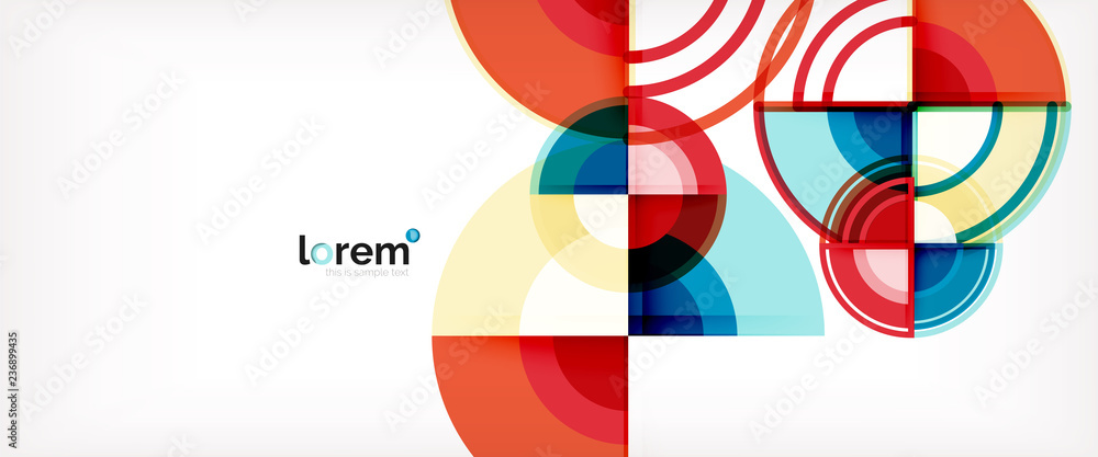 Circle abstract background, bright colorful round geometric shapes Circle abstract background, bright colorful round geometric shapes