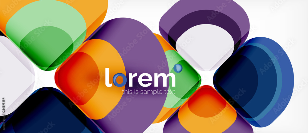 Round triangles geometric shapes composition Round triangles geometric shapes composition