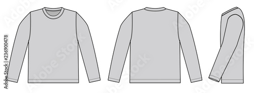 Longsleeve t-shirt illustration (gray) 
