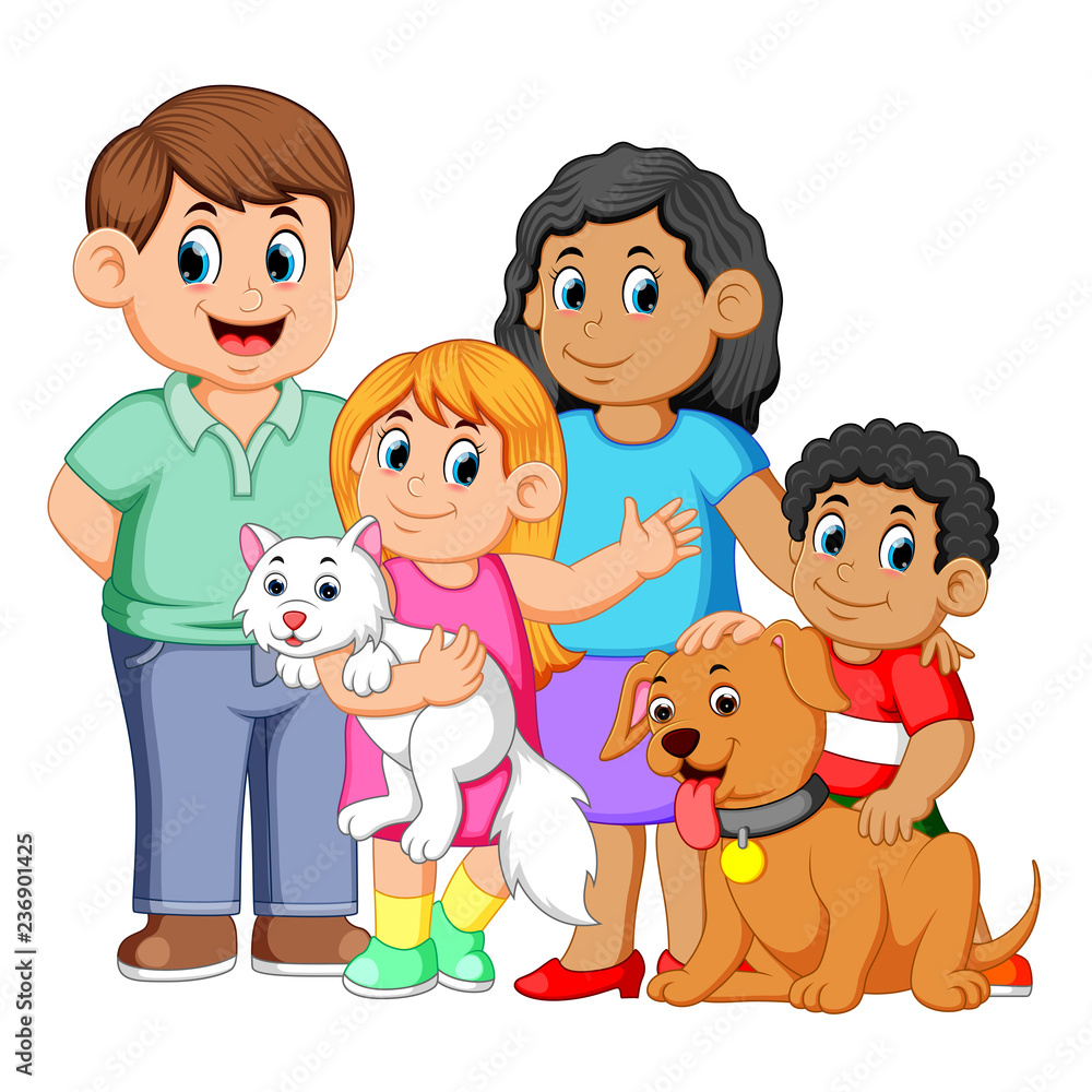 Big family with pets