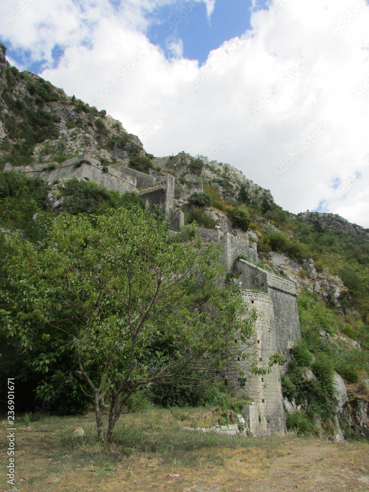 Medieval Kotor city wall, Montenegro