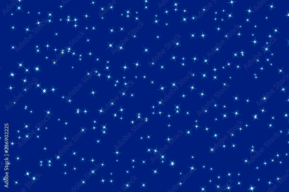 Starry Sky Background Material.  Anime style.  星空の背景素材  アニメスタイル