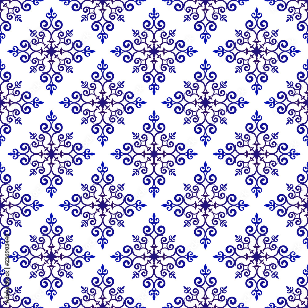 floral damask pattern