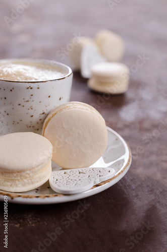 Traditional beige macaroons