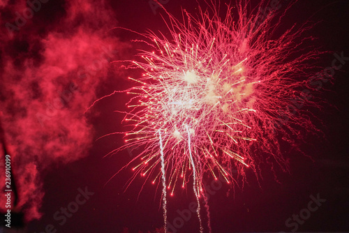 KELANTAN, MALAYSIA - NOVEMBER 29, 2018 : Fireworks are intended as aesthetics and entertainment.