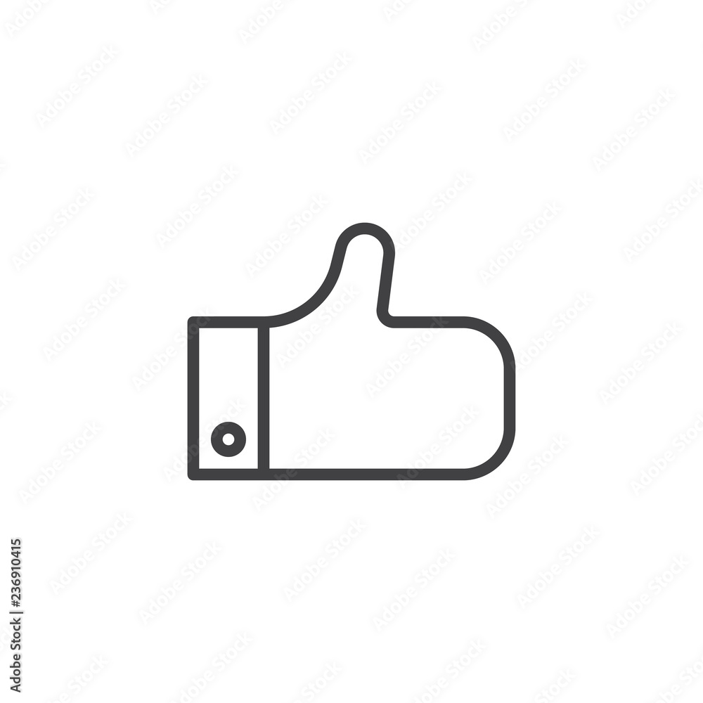 Like, thumb up outline icon. linear style sign for mobile concept and web design. Positive feedback simple line vector icon. Symbol, logo illustration. Pixel perfect vector graphics Like, thumb up outline icon. linear style sign for mobile concept and web design. Positive feedback simple line vector icon. Symbol, logo illustration. Pixel perfect vector graphics