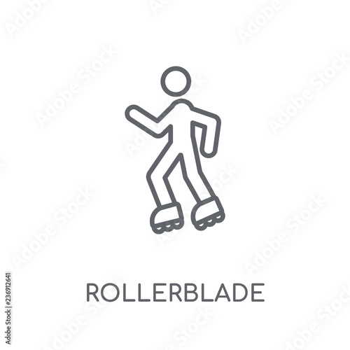 Rollerblade linear icon. Modern outline Rollerblade logo concept on white background from Activity and Hobbies collection