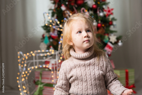 Little girl  with Christmas