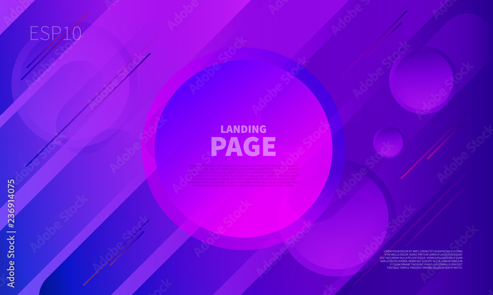 Landing page, presentation template