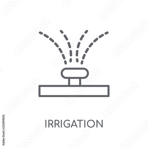 Irrigation linear icon. Modern outline Irrigation logo concept on white background from Agriculture Farming and Gardening collection