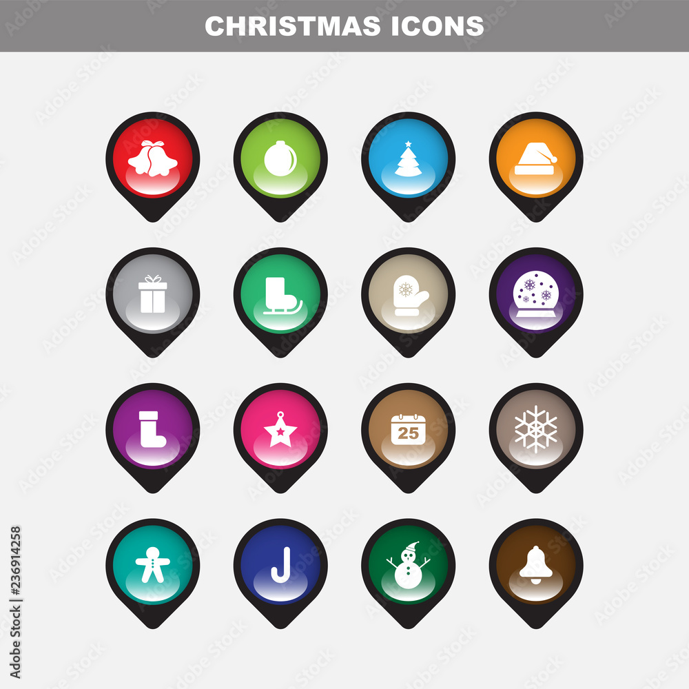 Chirstmas Icon Set with Fullcolor Chirstmas Icon Set with Fullcolor