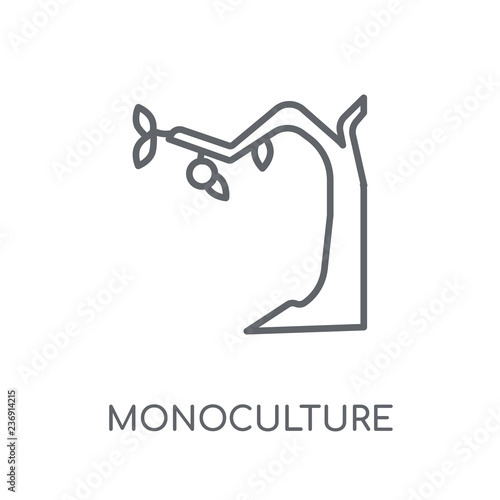monoculture linear icon. Modern outline monoculture logo concept on white background from Agriculture Farming and Gardening collection